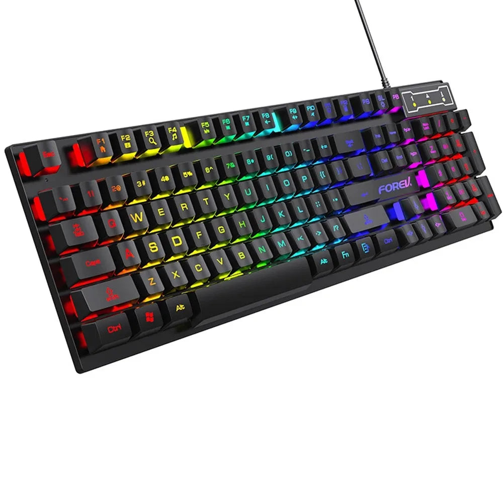 104 key Wired Gaming Keyboard And Mouse Set Backlit Mechanical Keyboard waterproof Luminous keyboard for Gamer PC Laptop Office