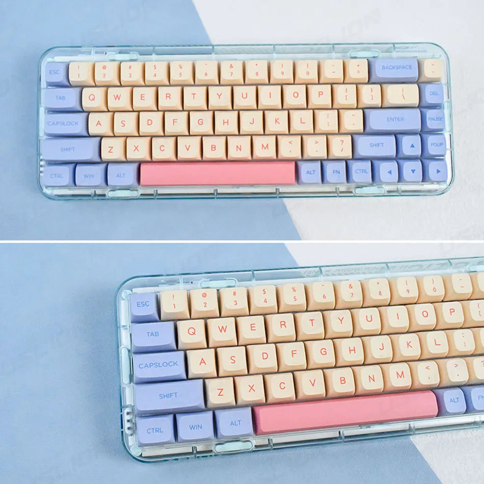 132 Keys Color Candy Floss PBT XDA Profile Keycaps for Cherry MX Switches Mechanical Gaming Backlit Korean English Keyboard Caps