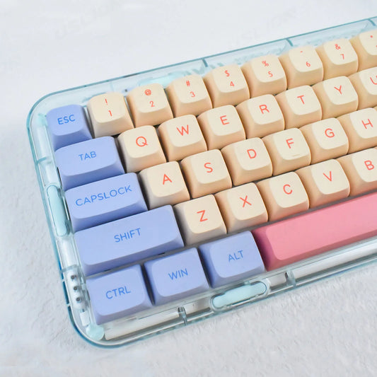 132 Keys Color Candy Floss PBT XDA Profile Keycaps for Cherry MX Switches Mechanical Gaming Backlit Korean English Keyboard Caps