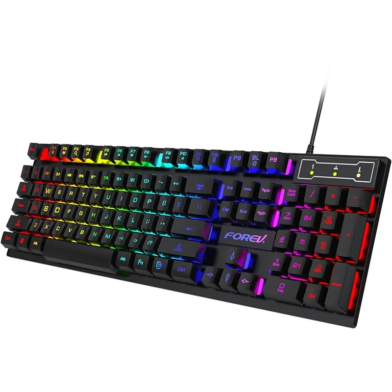 104 key Wired Gaming Keyboard And Mouse Set Backlit Mechanical Keyboard waterproof Luminous keyboard for Gamer PC Laptop Office