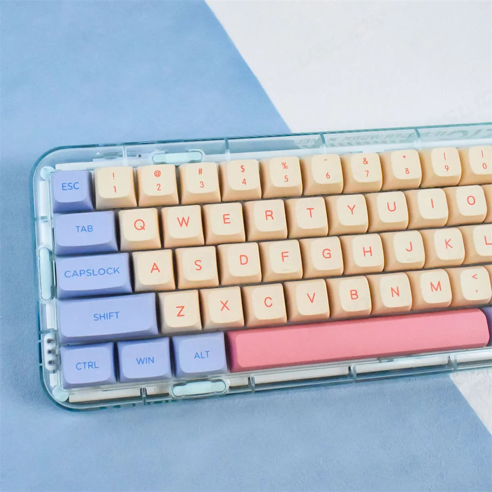 132 Keys Color Candy Floss PBT XDA Profile Keycaps for Cherry MX Switches Mechanical Gaming Backlit Korean English Keyboard Caps